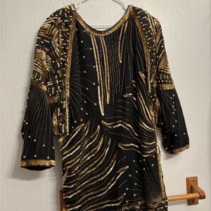 Black & Gold Beaded Evening jacket